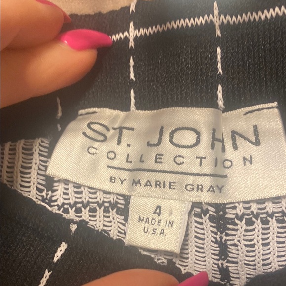 St John Black Checkered Skirt - Picture 3 of 5